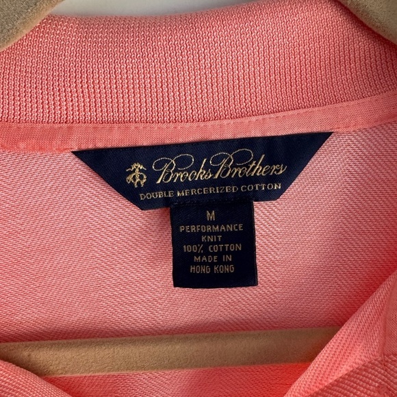 New Brooks Brothers Men’s Tangerine Orange Cotton Golf Polo Shirt Performance M - Picture 1 of 3